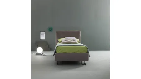 Letto moderno in tessuto con testiera Snap di Bside