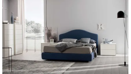 Letto classico Elite con testiera sagomata di Spagnol Salotti