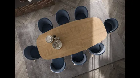 Tavolo fisso in legno Random di Ozzio